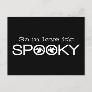 Spooky Typography Halloween Save the Date Postcard