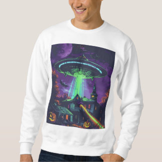 Spooky UFO Halloween Sweatshirt – Alien Abduction