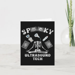 Spooky Ultrasound Tech Skeleton Halloween Costume  Card