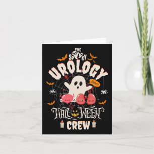 Spooky Urology Halloween Crew Cute Ghost Nurse Stu Card
