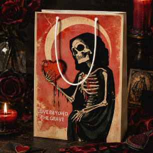 Spooky Valentine Grim Reaper with Heart Medium Gift Bag