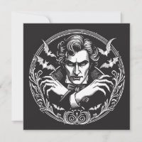 Spooky Vampire Vintage Horror Illustration