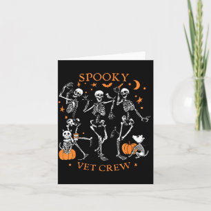 Spooky Vet Ccrew Skeleton Dancing Veterinary Med Card