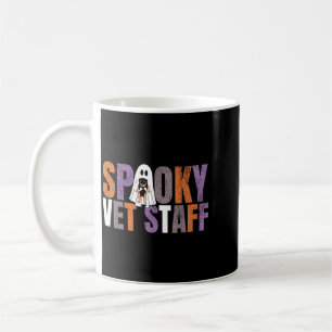 Spooky Vet Staff Ghost Dog Veterinary Medicine Coffee Mug