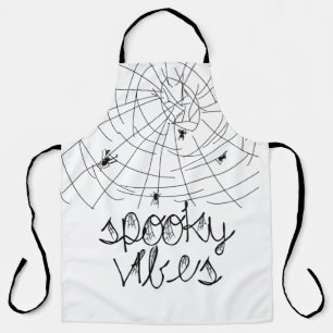 Spooky Vibes Abstract Spiders      Apron