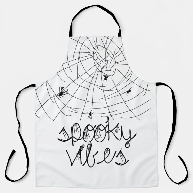 Spooky Vibes Abstract Spiders      Apron (Front)
