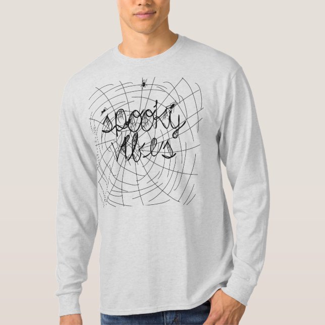 Spooky Vibes Abstract Spiders  T-Shirt (Front)