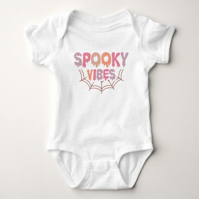 Spooky Vibes Baby Bodysuit (Front)