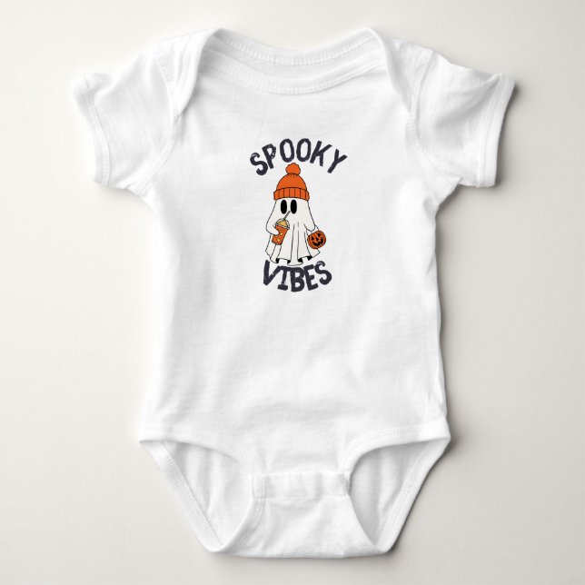 Spooky vibes baby bodysuit (Front)