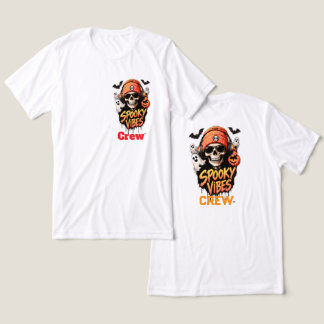 Spooky Vibes Crew Halloween Skeleton 🎃💀 Tri-Blend Shirt