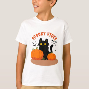 Spooky Vibes For Funny Halloween Kids T-Shirt