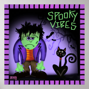 Spooky Vibes Frankenstein Classroom Inspirivity Poster