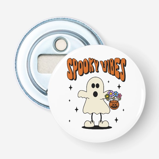 Spooky vibes ghost bottle opener (Front)