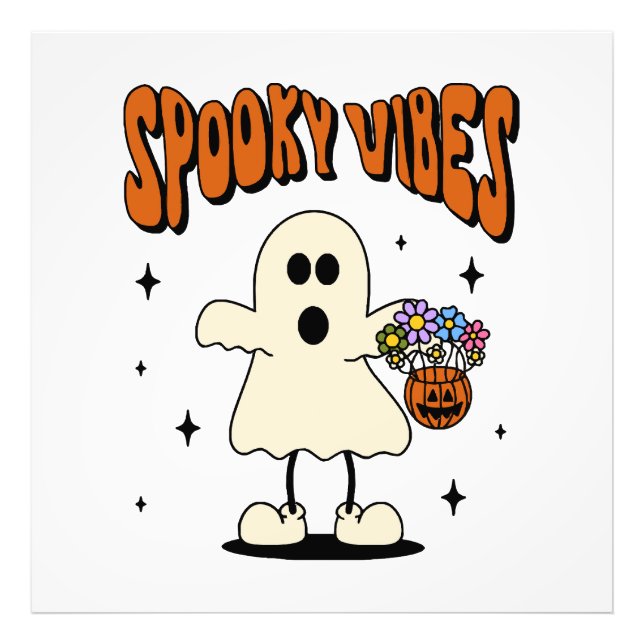 Spooky vibes ghost photo print (Front)