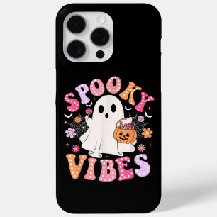 Spooky Vibes Ghost Retro Groovy Halloween iPhone 15 Pro Max Case
