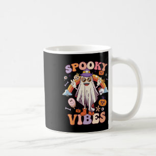 Spooky Vibes Ghost Retro Groovy Halloween Women Gi Coffee Mug