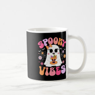 Spooky Vibes Ghost Retro Groovy Halloween Women Gi Coffee Mug