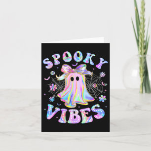 Spooky Vibes Ghost Retro Halloween Boo Boo Crew  Card