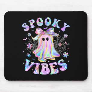 Spooky Vibes Ghost Retro Halloween Boo Boo Crew Mouse Mat