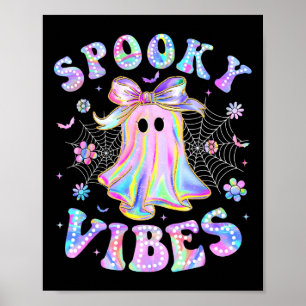 Spooky Vibes Ghost Retro Halloween Boo Boo Crew Poster