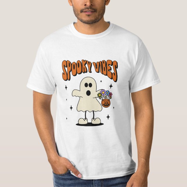 Spooky vibes ghost T-Shirt (Front)