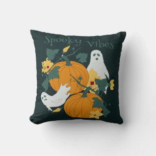 Spooky Vibes - Ghosts and Pumpkins Cushion