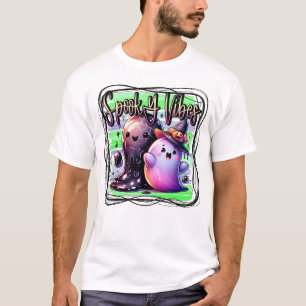 Spooky Vibes Ghoul Happy Halloween Scary Ghost T-Shirt
