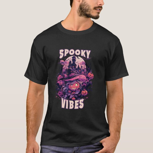 Spooky Vibes Halloween Costume Halloween Pumpkin W T-Shirt (Front)