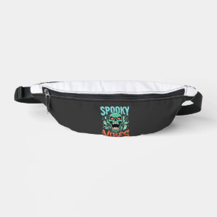 Spooky Vibes Halloween Ghost Skull Design_1 Bum Bags
