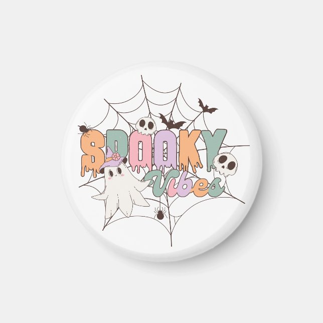 Spooky Vibes Halloween Magnet (Front)