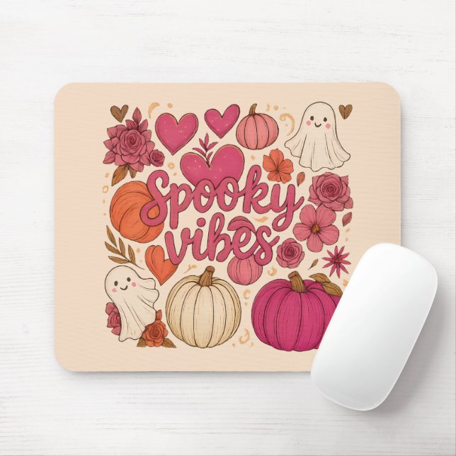 Spooky Vibes - Halloween  Mouse Mat (With Mouse)