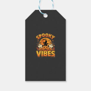 Spooky Vibes Halloween Pumpkin Witch Design_1 Gift Tags