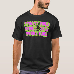 Spooky Vibes  Halloween Spider T-Shirt