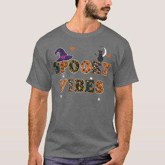 Spooky Vibes Halloween Witch Ghost Spooky Season T-Shirt