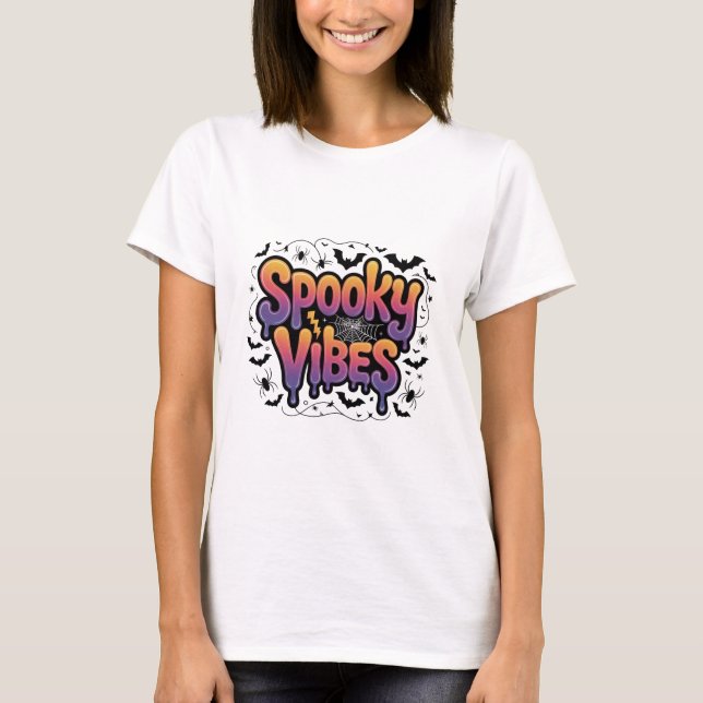 Spooky Vibes Halloween Women's T-Shirt (Front)