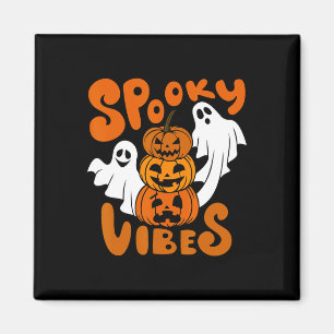 Spooky Vibes Happy Halloween Pumpkin Boo Costumes Magnet