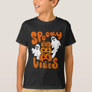 Spooky Vibes Happy Halloween Pumpkin Boo Costumes T-Shirt