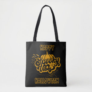 Spooky Vibes Happy Hallowen Tote Bag