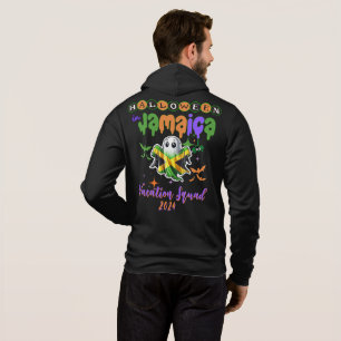 Spooky Vibes in Jamaica Tropical Halloween Fun Hoodie