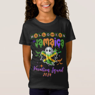Spooky Vibes in Jamaica Tropical Halloween Fun T-Shirt