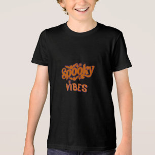 Spooky Vibes – Minimal Halloween Quote Tri-Blend Shirt