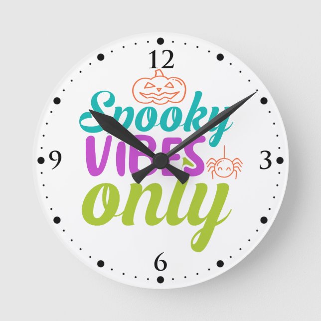 Spooky Vibes Only-40378 Round Clock (Front)