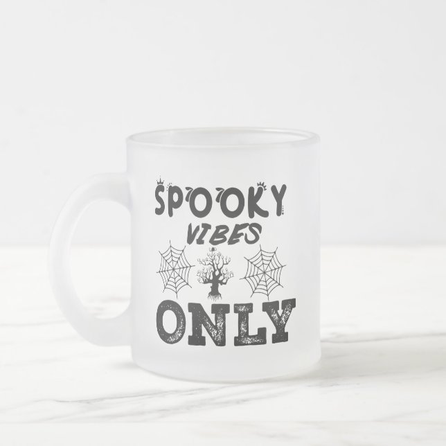 Spooky Vibes Only-67293 Hoodie Frosted Glass Coffee Mug (Left)