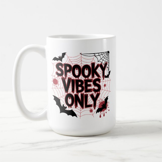Spooky Vibes Only Aesthetic Design-67503 Coffee Mug (Left)