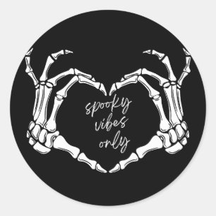 Spooky Vibes Only Classic Round Sticker