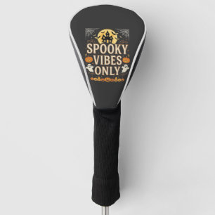 Spooky Vibes Only Halloween Ghost Castle Design_1 Golf Head Cover