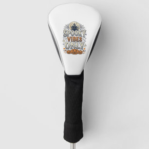 Spooky Vibes Only Halloween Ghost Pumpkin Design_1 Golf Head Cover