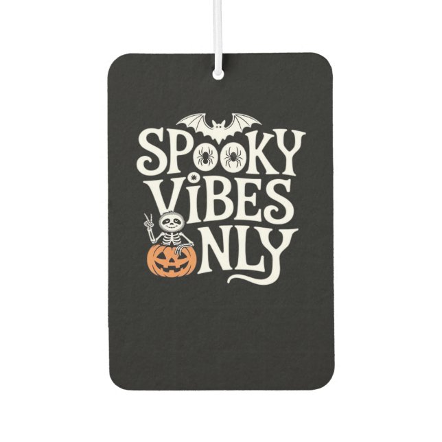 Spooky Vibes Only Halloween Sloth Oversized T-Shir Car Air Freshener (Front)