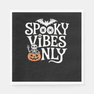 Spooky Vibes Only Halloween Sloth Oversized T-Shir Napkin