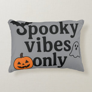 Spooky Vibes Only 🎃 Halloween Sticker Design Decorative Cushion